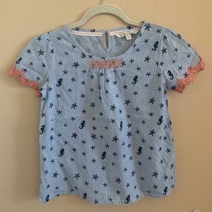 Fat face blue short sleeve shirt
